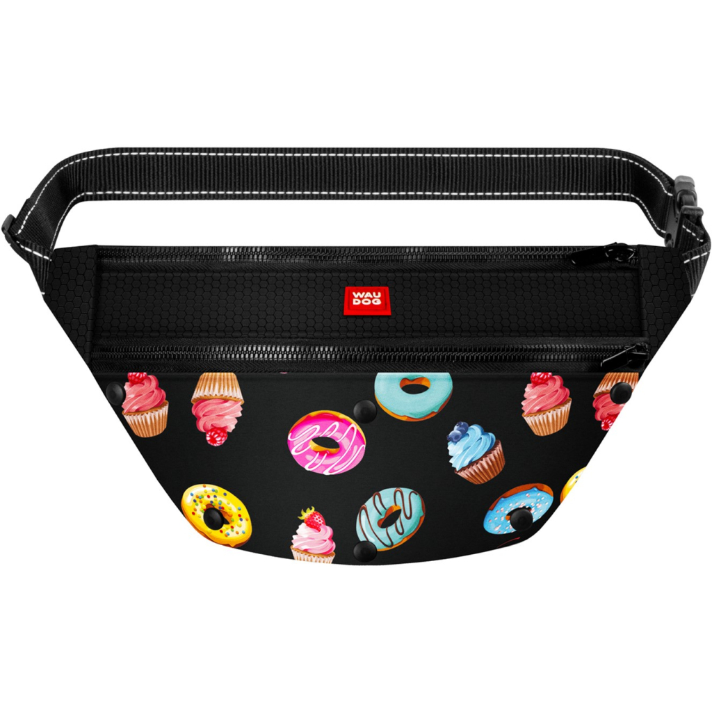 Поясна сумка-бананка для собак WAUDOG Textile "Пончики" 33х17х10 см (5696) - зображення 1
