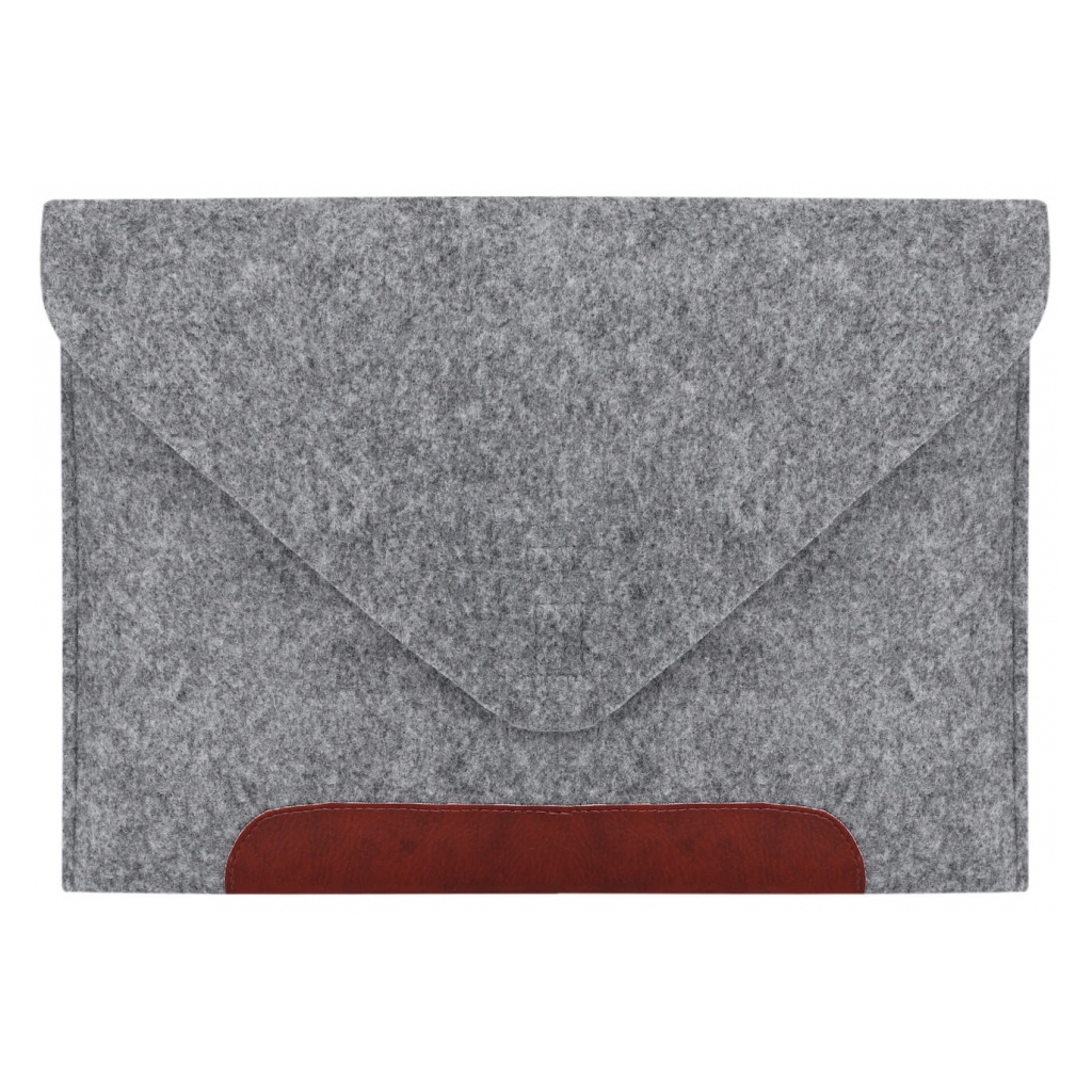 Чохол до ноутбука Gmakin 14" Macbook Pro, envelope, LightGray, brown stripe (GM10-14) - зображення 1