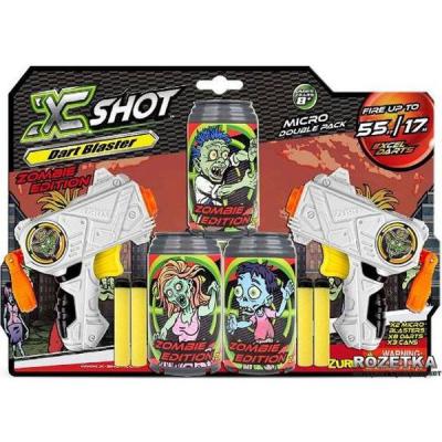 Іграшкова зброя Zuru X-Shot Бластер Double-Мікро Мисливець на Зомбі 2 (01160Z) - изображение 1