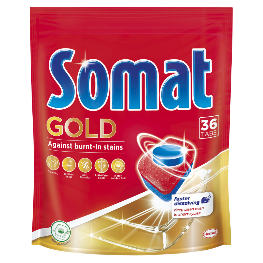Таблетки для посудомийних машин Somat Gold 36 шт (9000101320930) - зображення 1