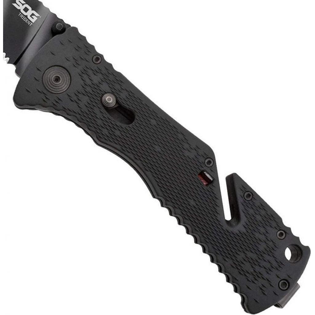 Ніж SOG Trident Black Blade Serrated (TF3-BX) - изображение 3