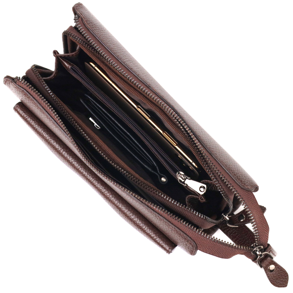 Сумка Canpellini З натуральної шкіри Коричнева (21559) - зображення 7