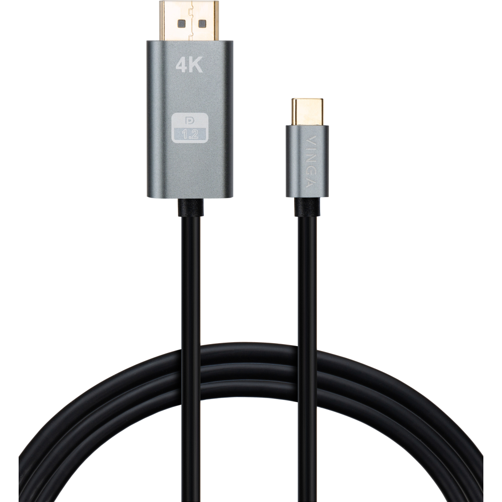 Кабель мультимедійний USB-C to DisplayPort 1.5m v1.2 4K60Hz Vinga (VCPVCCD1215) - зображення 1