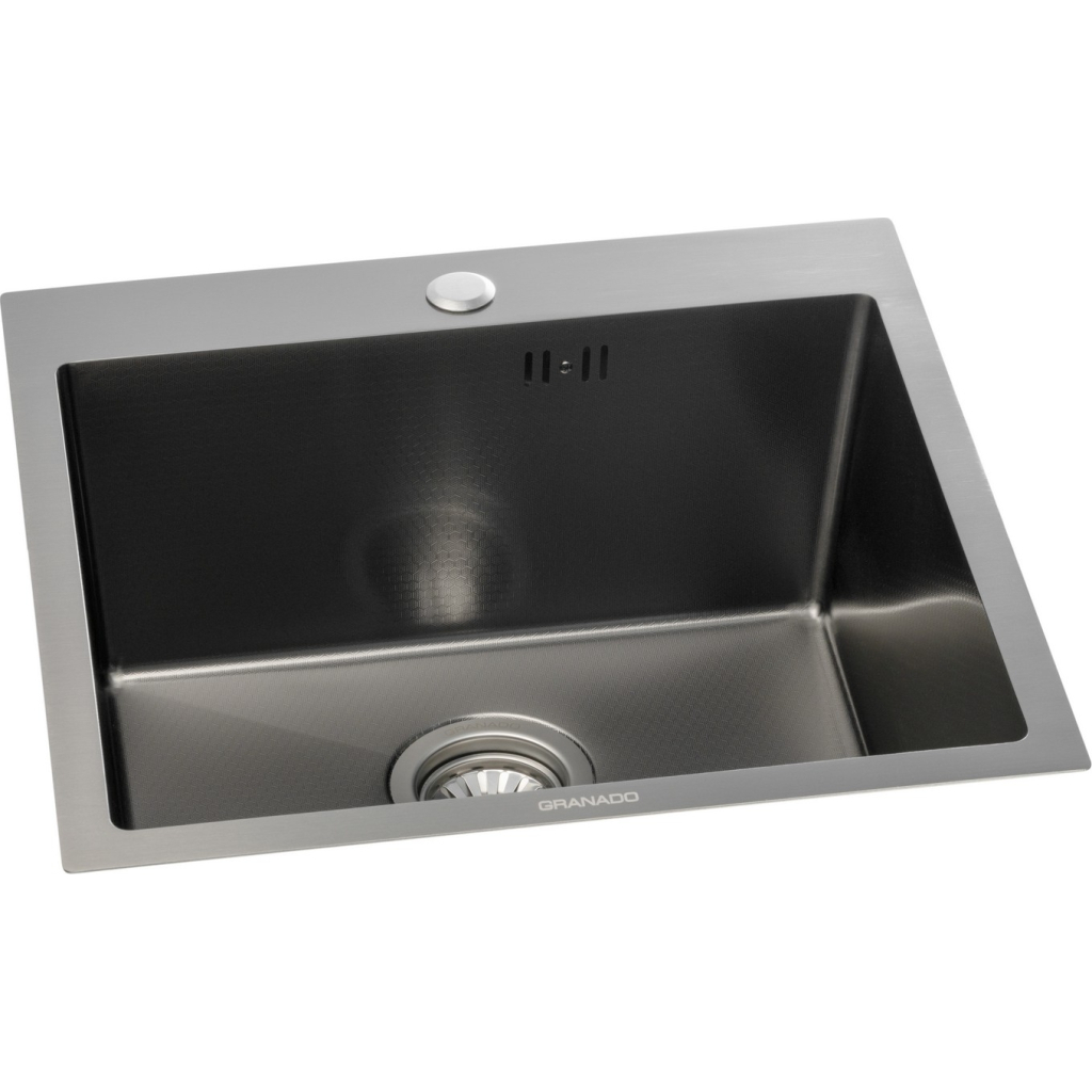 Мийка кухонна GRANADO Galera S201 black honeycomb (GS02201BH) - зображення 2