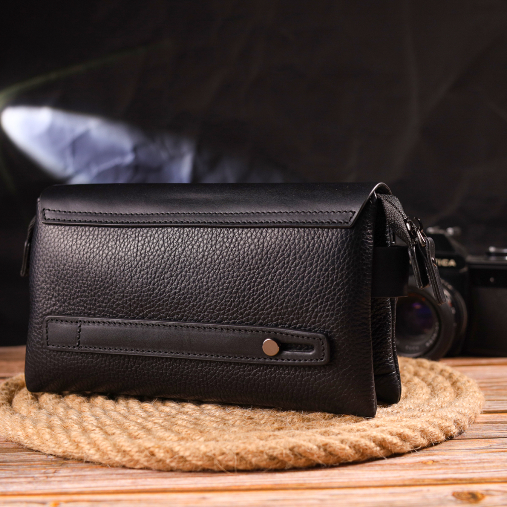 Сумка Canpellini З натуральної шкіри Чорна (21564) - зображення 10