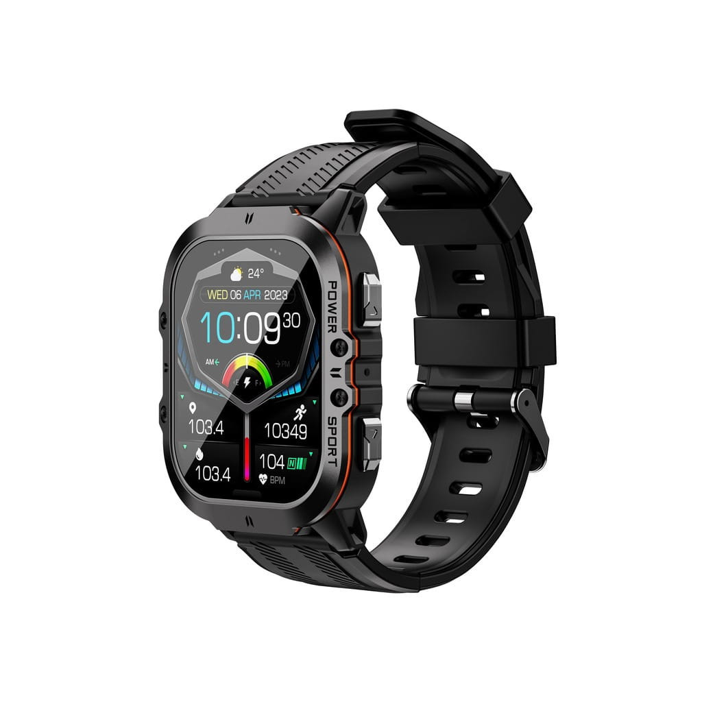 Смарт-годинник OUKITEL BT20 Black-orange (6931940742177) - зображення 1