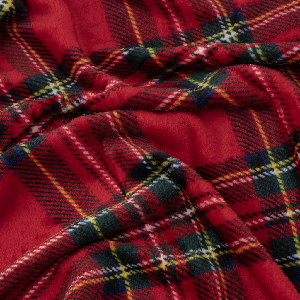 Плед Ardesto Christmas Flannel 160х200см, 100% поліестер, клітинка, червоний (ART0133PB) - зображення 5