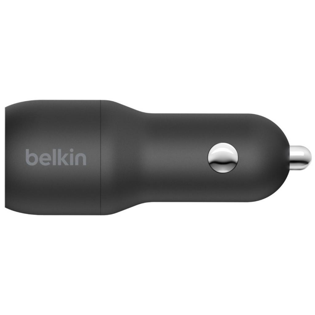Зарядний пристрій Belkin Car Charger 24W Dual USB-A black (CCB001BTBK) - зображення 2