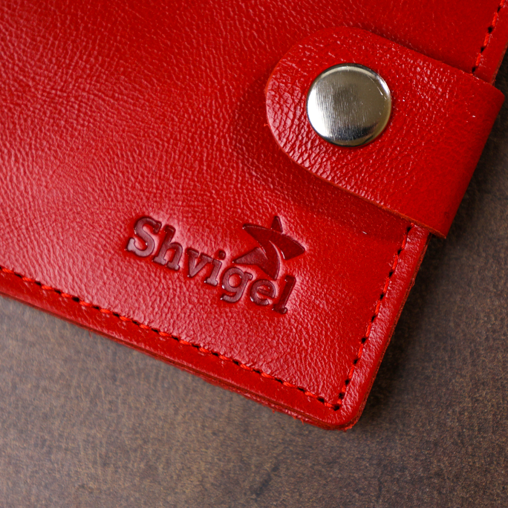 Портмоне Shvigel Шкіряне Червоне (16461) - зображення 8