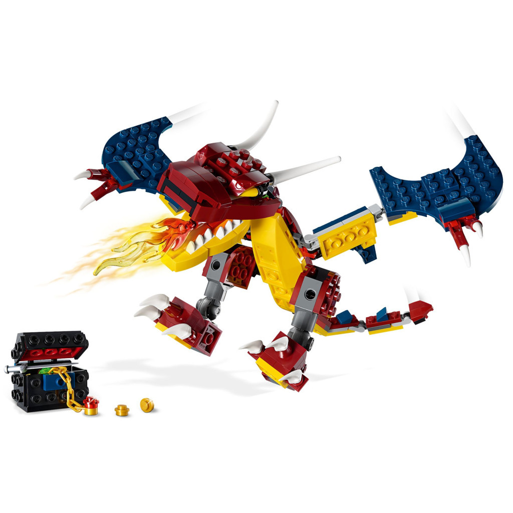 Конструктор LEGO Creator Вогняний дракон 234 деталі (31102) - зображення 3