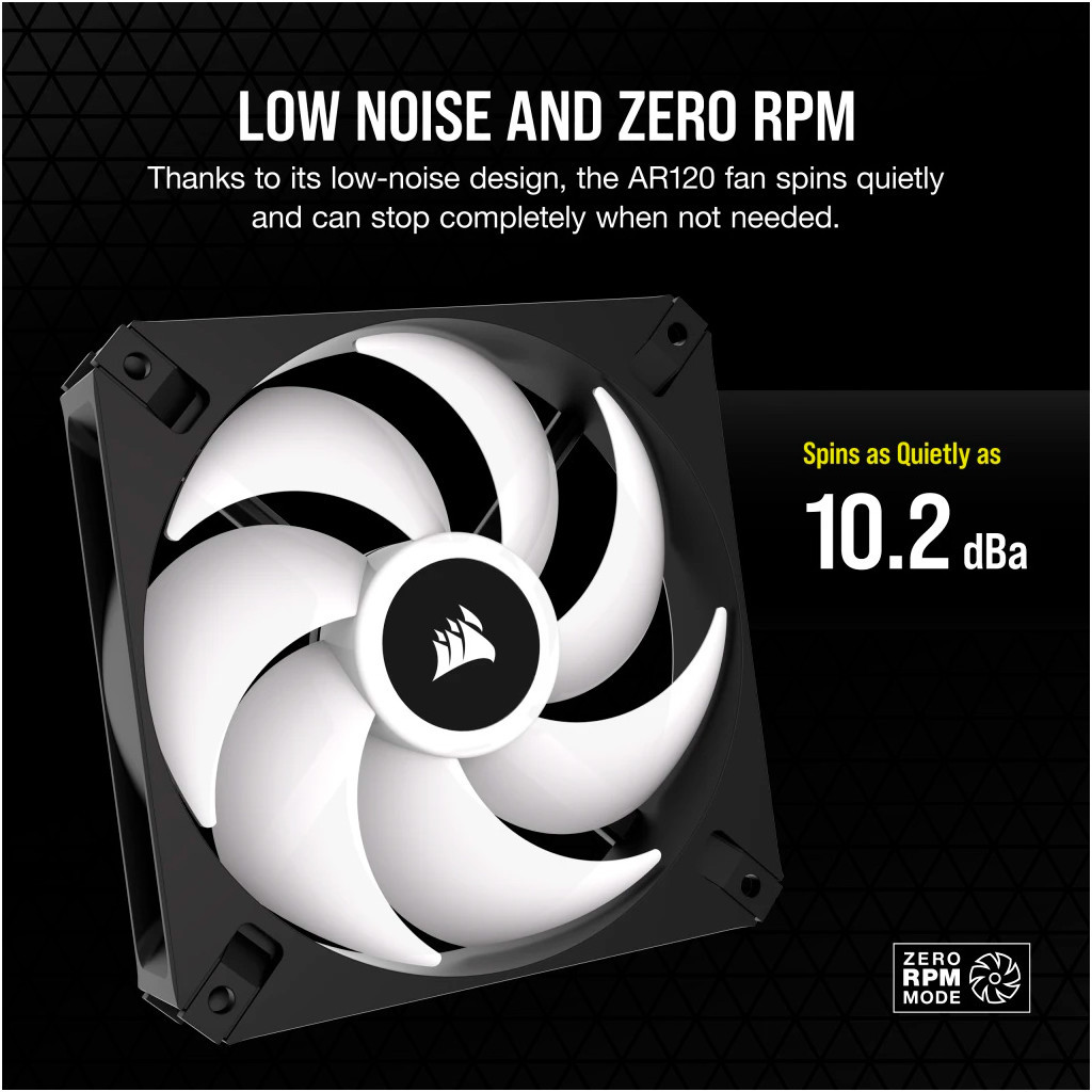 Кулер до корпусу Corsair iCUE AR120 Digital RGB 120mm PWM Fan Triple Pack Black (CO-9050167-WW) - зображення 10