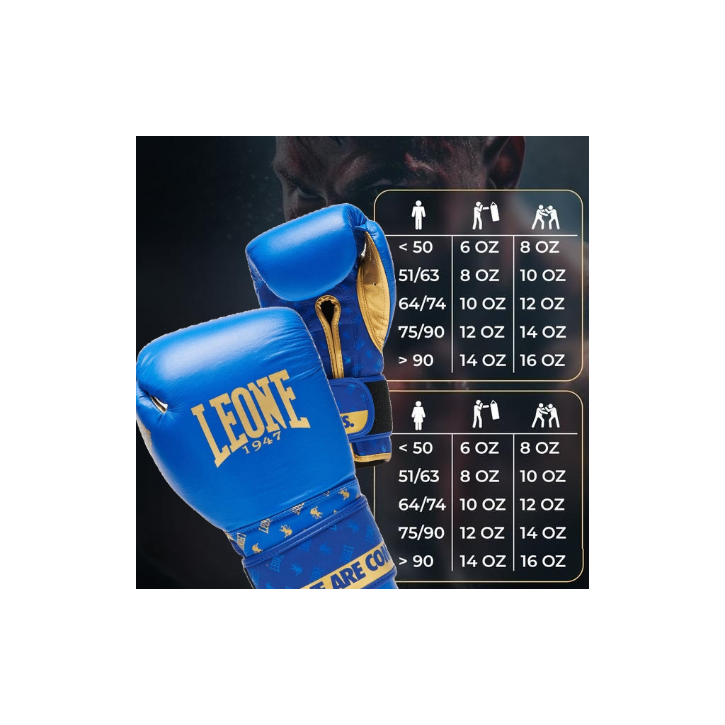 Боксерські рукавички Leone GN220 DNA Blue 16 унцій (GN220_Blue_16oz) - изображение 10