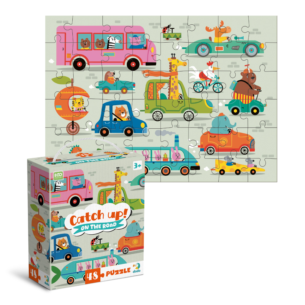 Пазл DoDo на 48 елементів Наздоганяй! На дорозі (300618) - picture 2