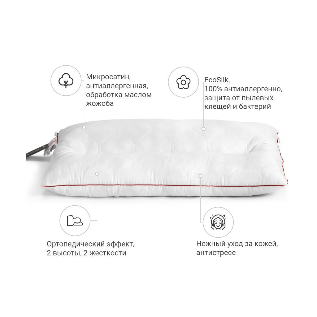 Подушка MirSon ортопедична Premium Eco Jojo 149 середня 50x70 см (2200000393043) - зображення 5