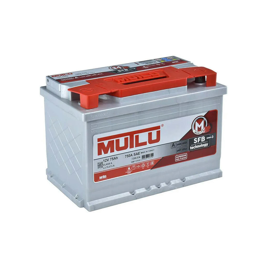 Акумулятор автомобільний MUTLU 6СТ-75 (0) SFB L3.75.072.A - зображення 3
