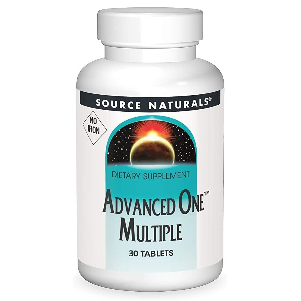 Мультивітамін Source Naturals Мультивітаміни та Мінерали, без заліза, Advanced One Multiple No Iron (SN1484) - изображение 1