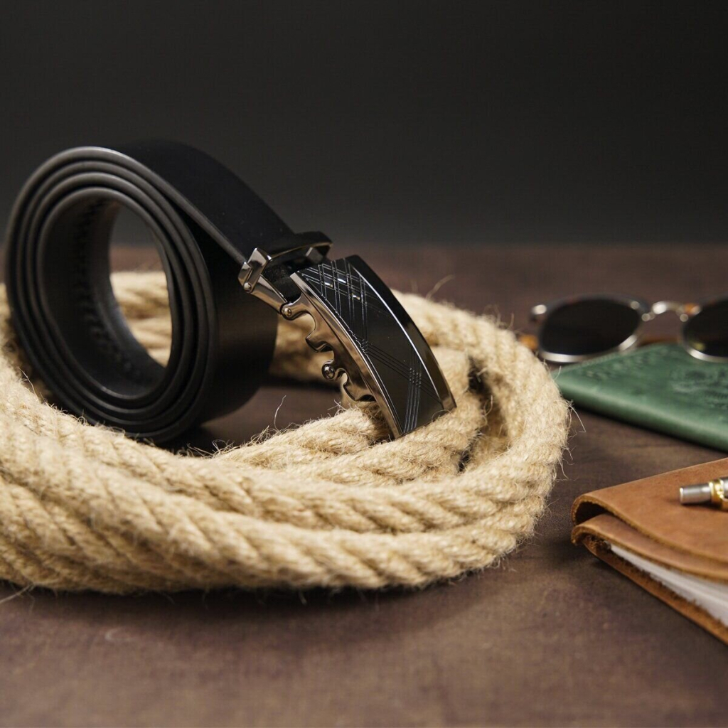 Ремінь Vintage Чоловічий з ромбами на пряжці Чорний (20291) - зображення 7