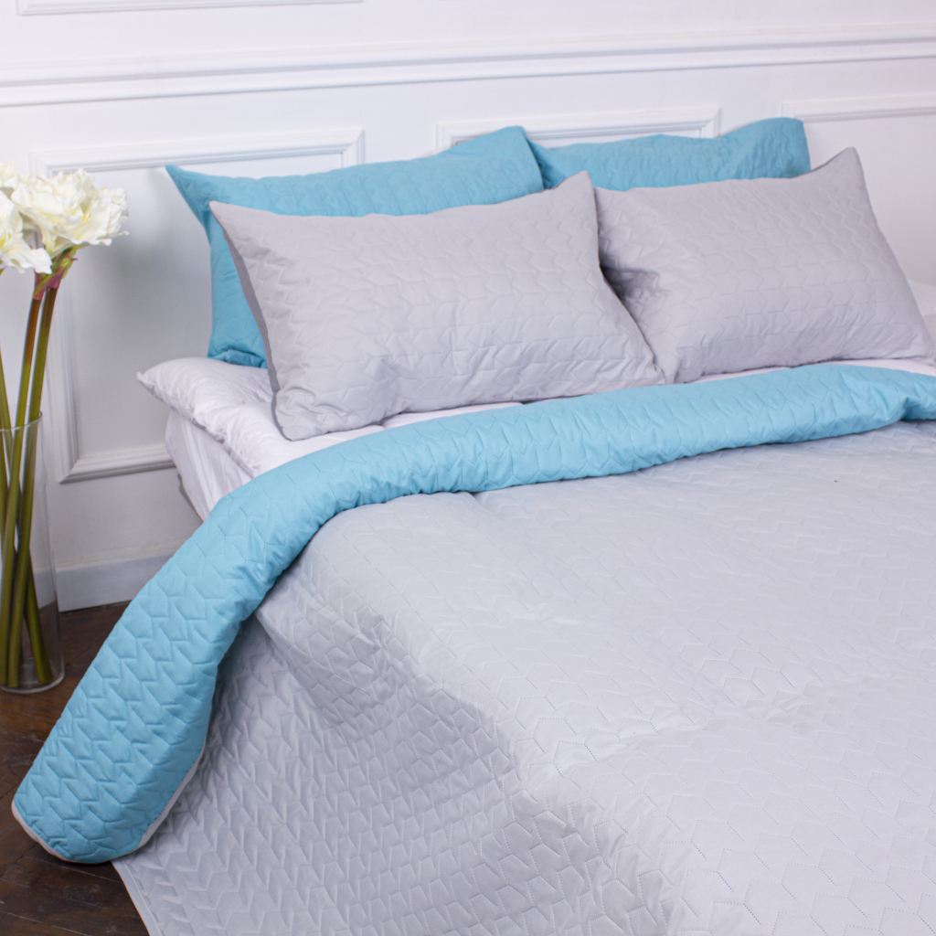 Покривало MirSon набір Dream Line №7113 Drops of the sea 150х210 + наволочка 50х70 (2200005623947) - зображення 8