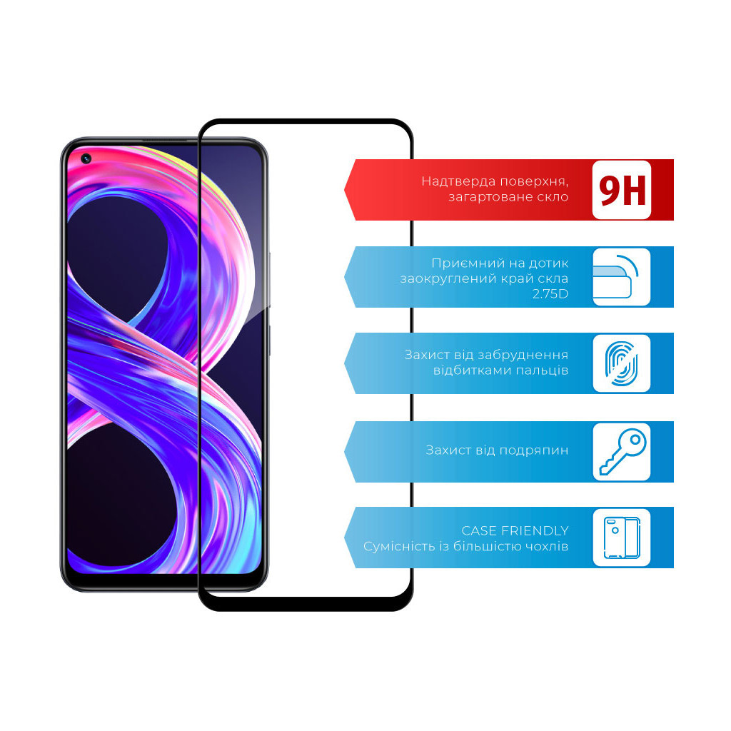 Скло захисне ACCLAB Full Glue Realme 8 Pro (1283126523212) - зображення 3