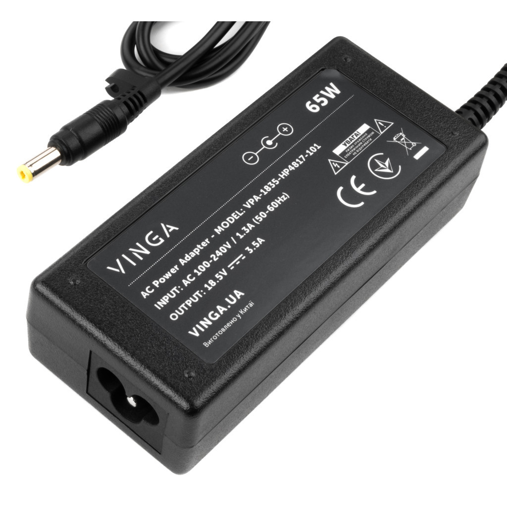 Блок живлення до ноутбуку Vinga HP 65W 18.5V 3.5А 4.8*1.7 (VPA-1835-HP4817-101) - зображення 3