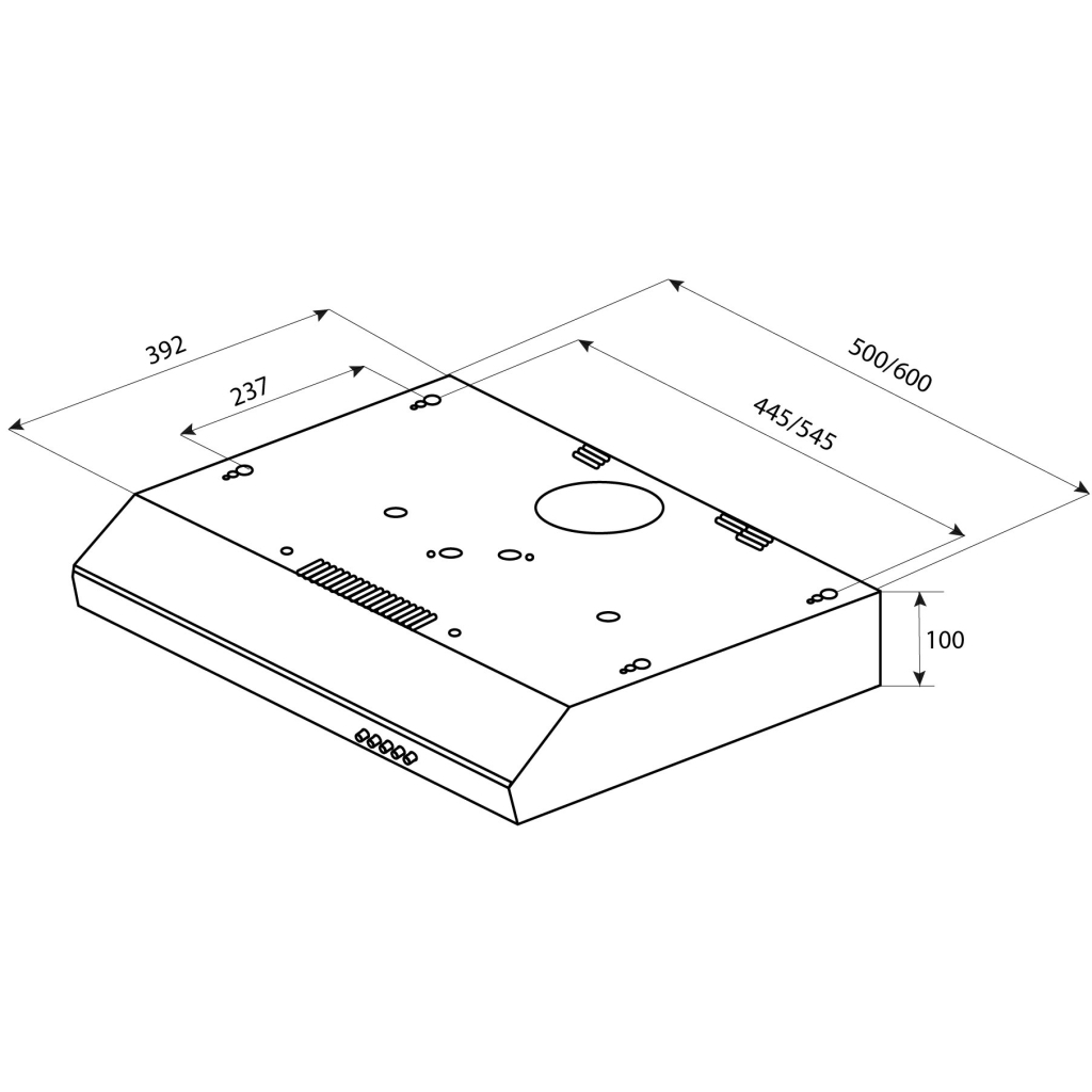 Витяжка кухонна Pyramida UX 60 (380) B WH - зображення 6
