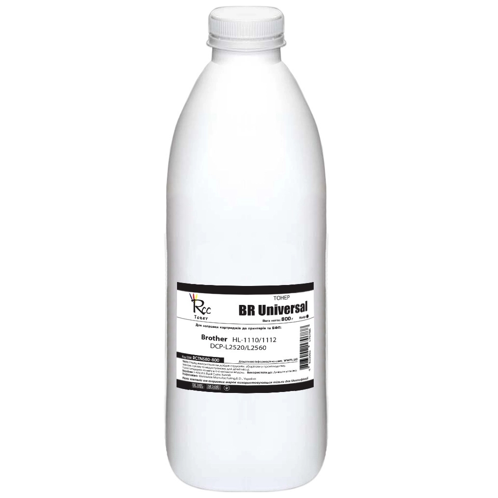 Тонер Brother HL-1110/1112, DCP-L2520/L2560, 800г RC (RCTN580-800) - изображение 1
