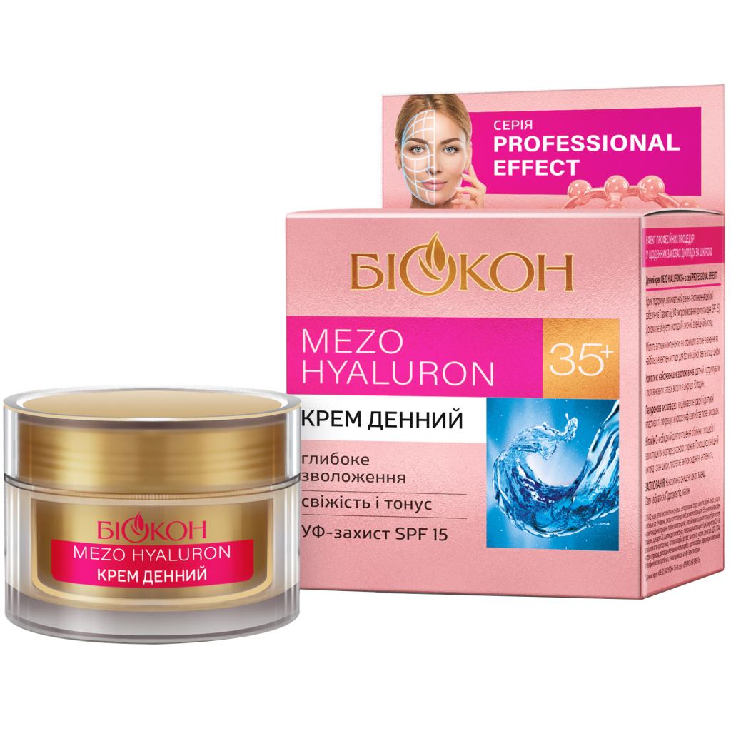Крем для обличчя Біокон Professional Effect Mezo Hyaluron 35+ Денний 50 мл (4820160037311) - зображення 1