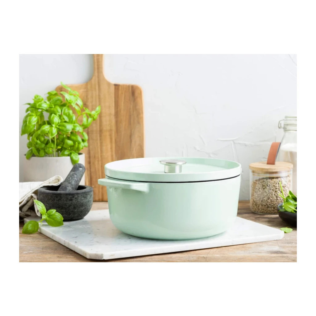 Каструля KitchenAid чавунна з кришкою 5,2 л Фісташкова (CC007434-001) - зображення 5