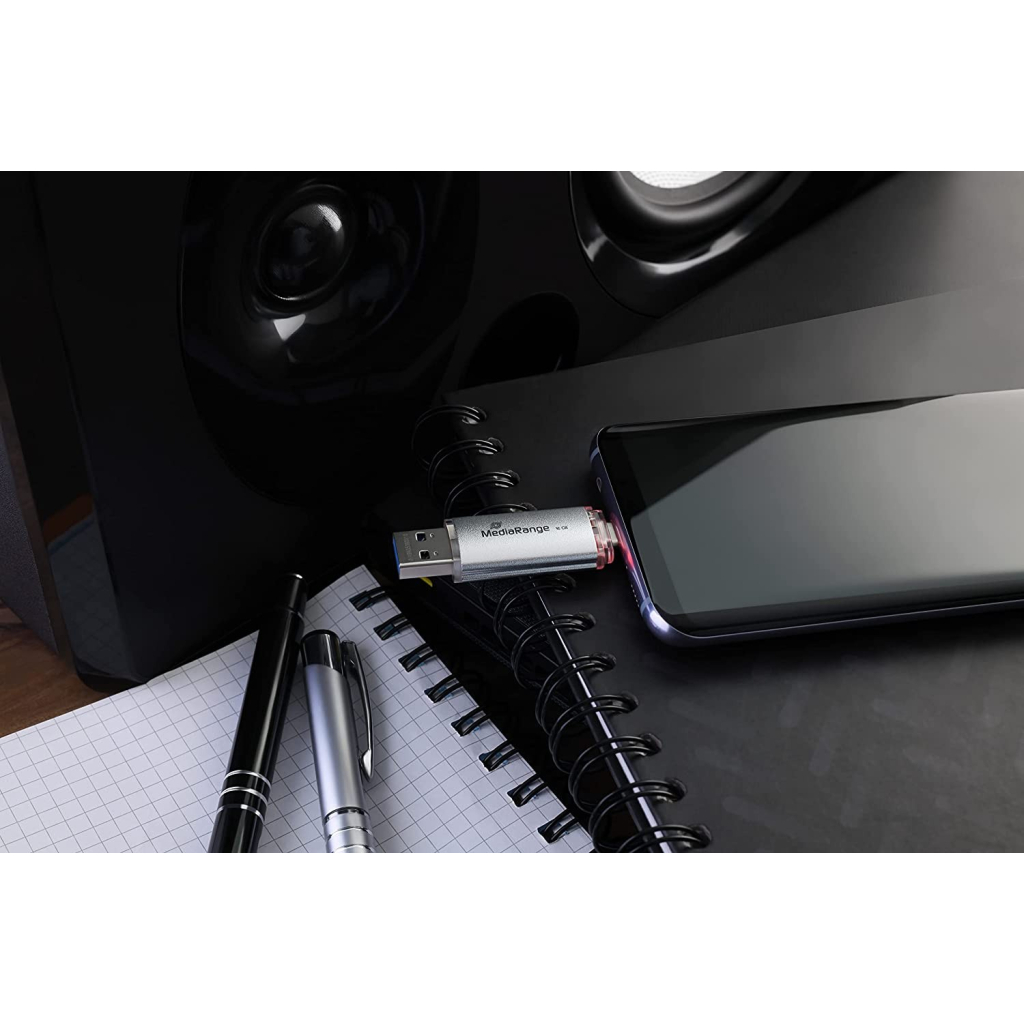 USB флеш накопичувач Mediarange 32GB Silver USB 3.0 / Type-C (MR936) - зображення 3