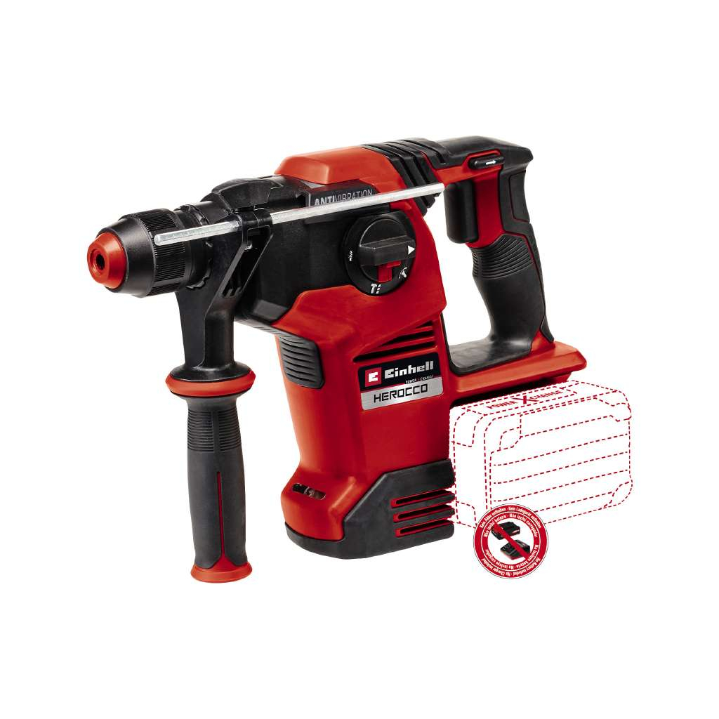 Перфоратор Einhell HEROCCO 36/28, 36В, 3.2Дж, 0-1100 об/хв (без АКБ та ЗП) (4513950) - зображення 2