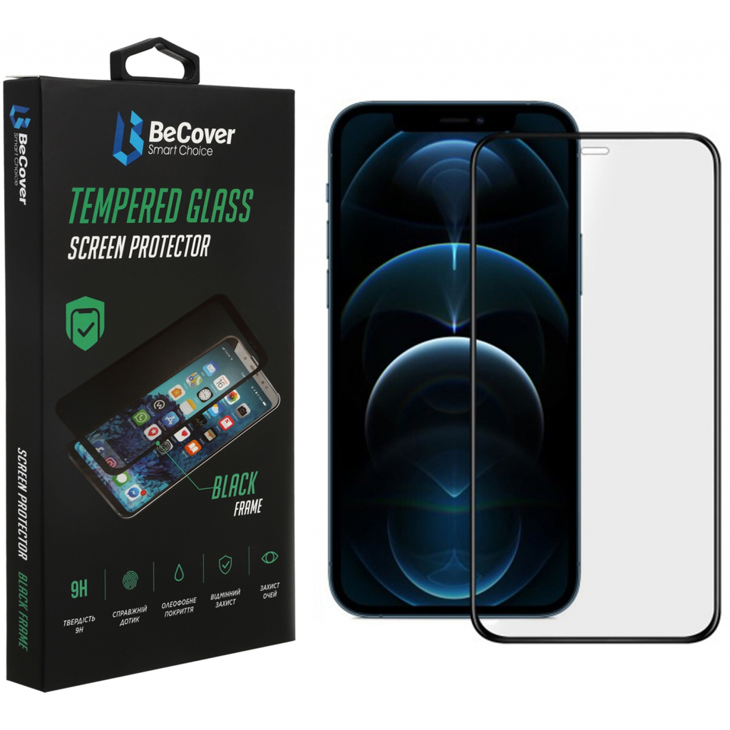 Скло захисне BeCover Apple iPhone 13 Mini Black (706665) - зображення 1