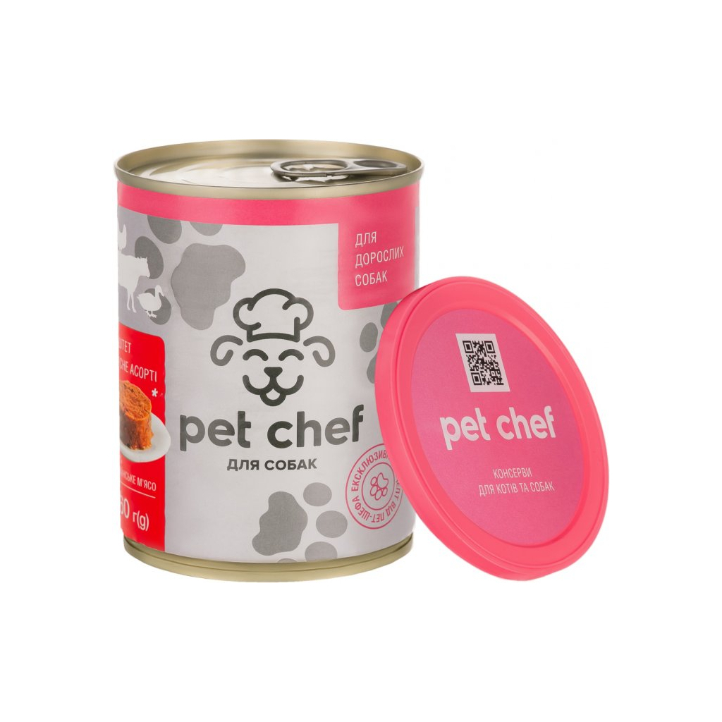 Консерви для собак Pet Chef паштет м’ясне асорті 360 г (4820255190266) - зображення 2
