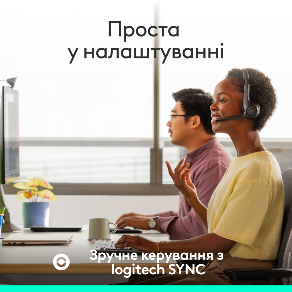 Навушники Logitech Zone 305 for Business Wireless/Bluetooth UC Black (981-001453) - зображення 12