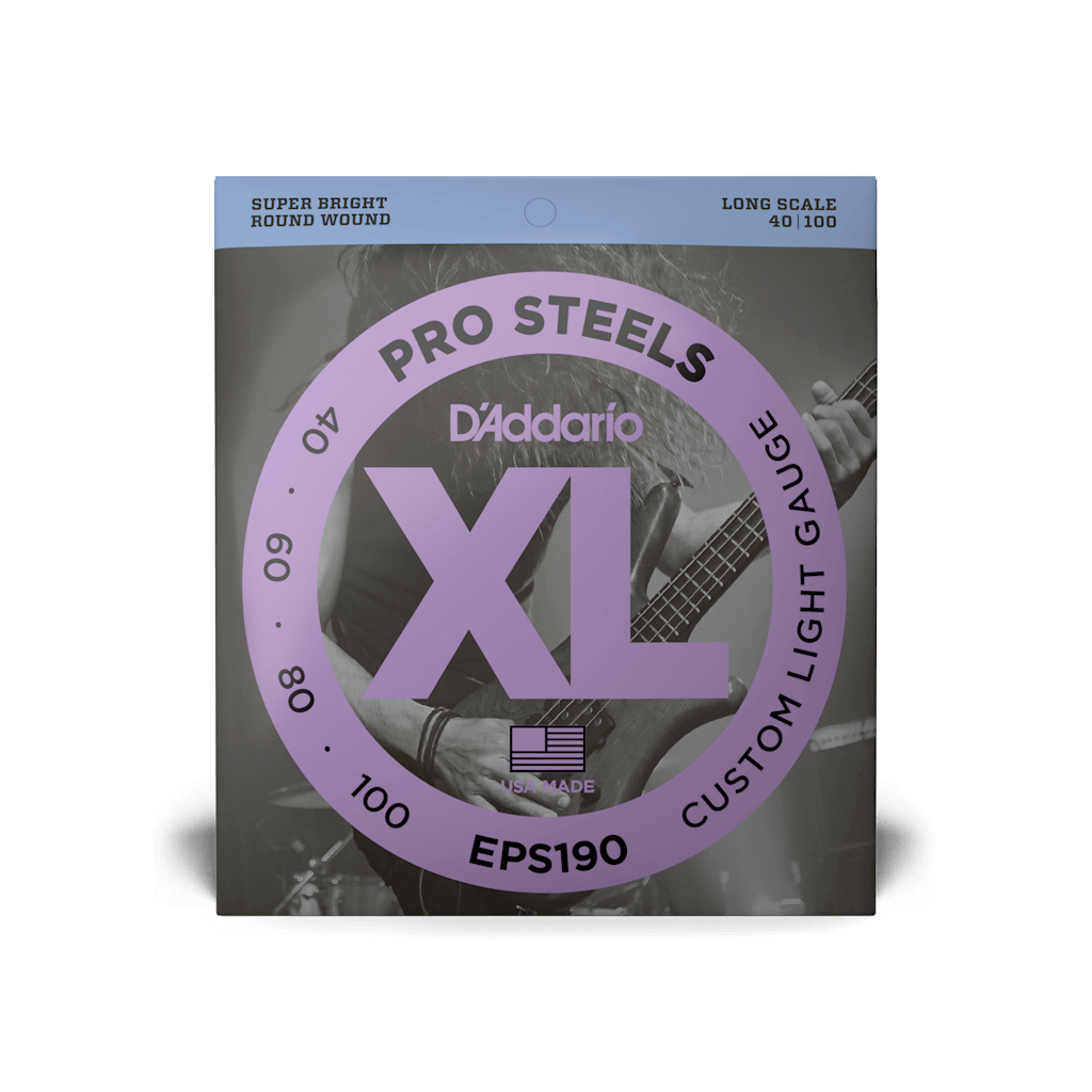 Струни для гітари D'Addario XL ProSteels Bass Custom Light (40-100) (EPS190) - зображення 1