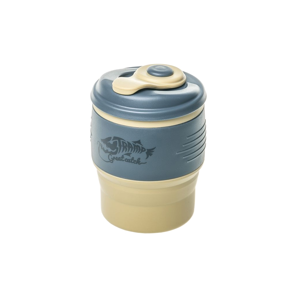 Чашка туристична Tramp складана силіконова з кришкою 350ml black (TRC-082-black) - зображення 2