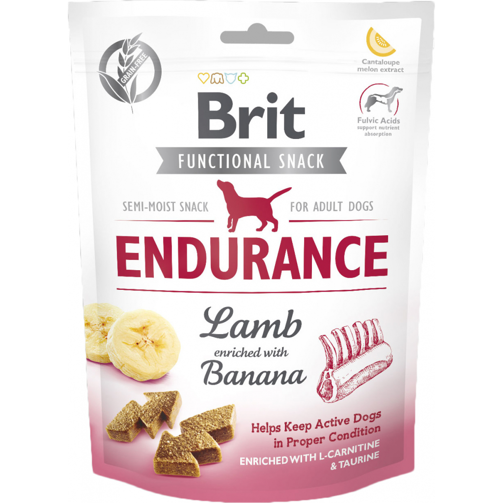 Ласощі для собак Brit Care Endurance ягня з бананом 150 г (8595602540006) - зображення 1