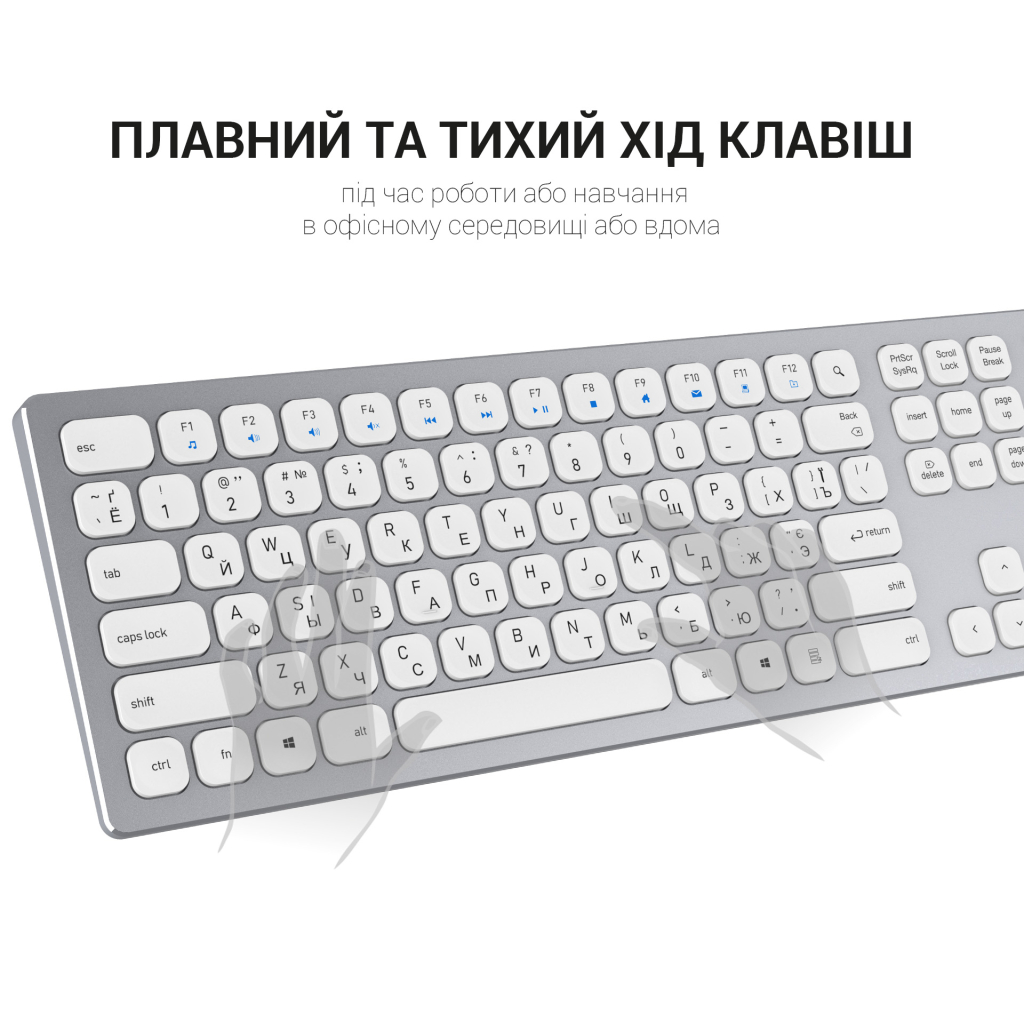 Клавіатура OfficePro SK1550 Wireless White (SK1550W) - зображення 8