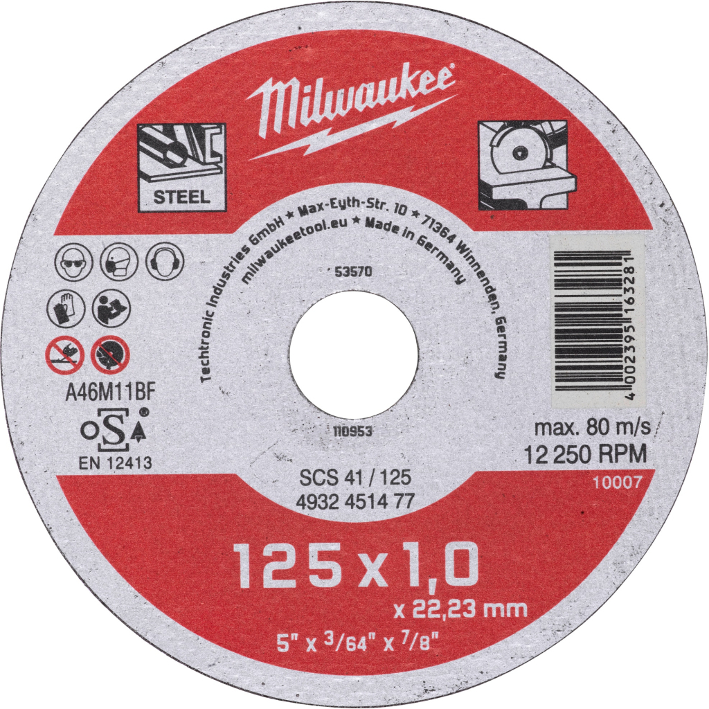 Круг відрізний Milwaukee по металу SCS 41/125х1, 125 мм (4932451477) - зображення 1