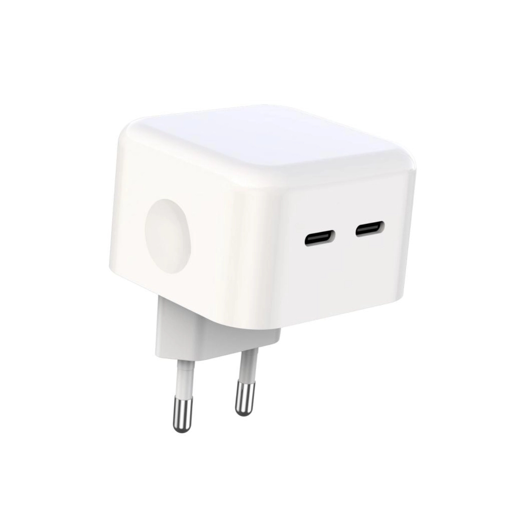 Зарядний пристрій XO QC 3.0 L102 35W/2 USB-C White (XO-L102-WH) - зображення 1