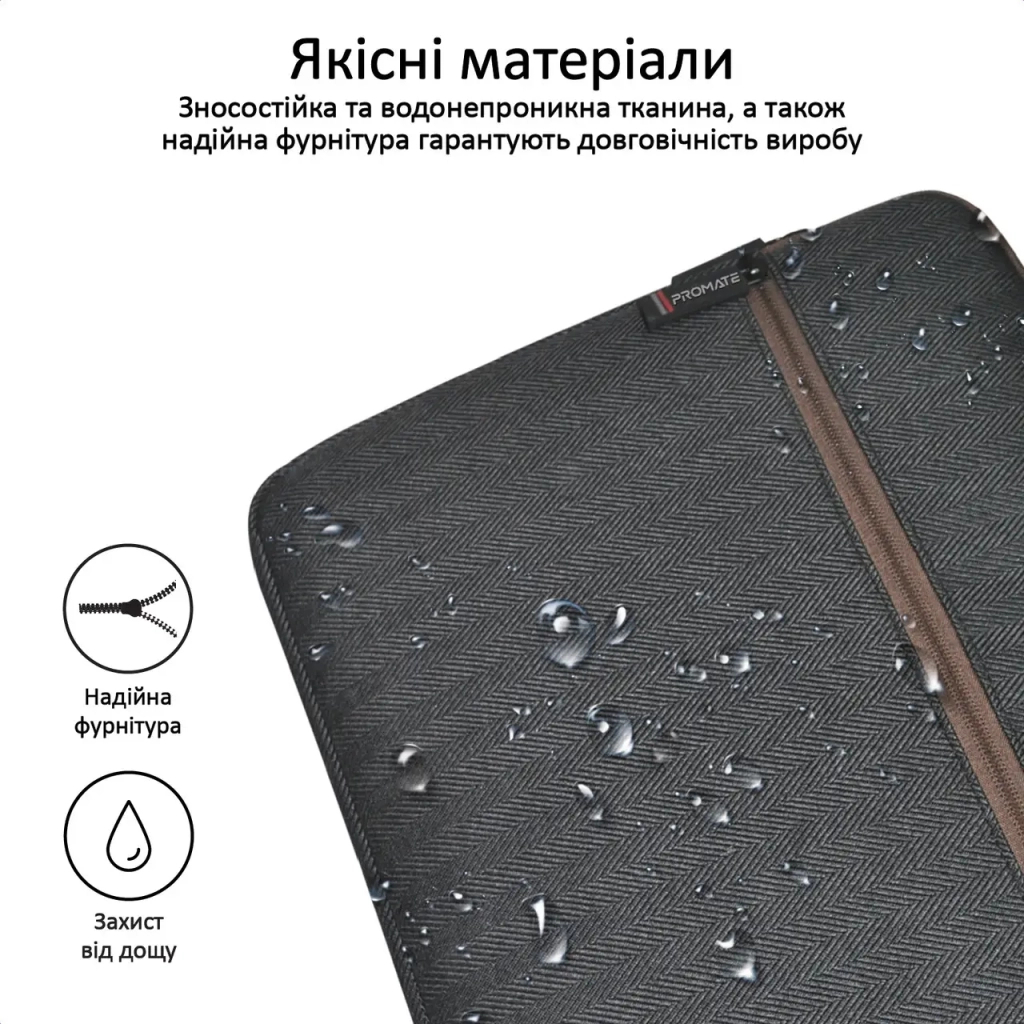 Чохол до ноутбука Promate 16" Portfolio-L Black (portfolio-l.black) - зображення 6