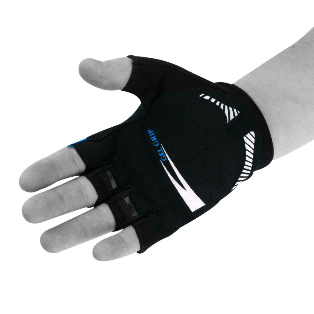 Велорукавиці PowerPlay 5028 Black/Blue M (5028D_M_Blue) - зображення 4