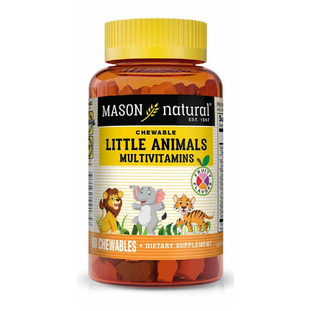 Мультивітамін Mason Natural Мультивітаміни для дітей, Little Animals Multivitamins, 60 ж (MAV09185) - зображення 1
