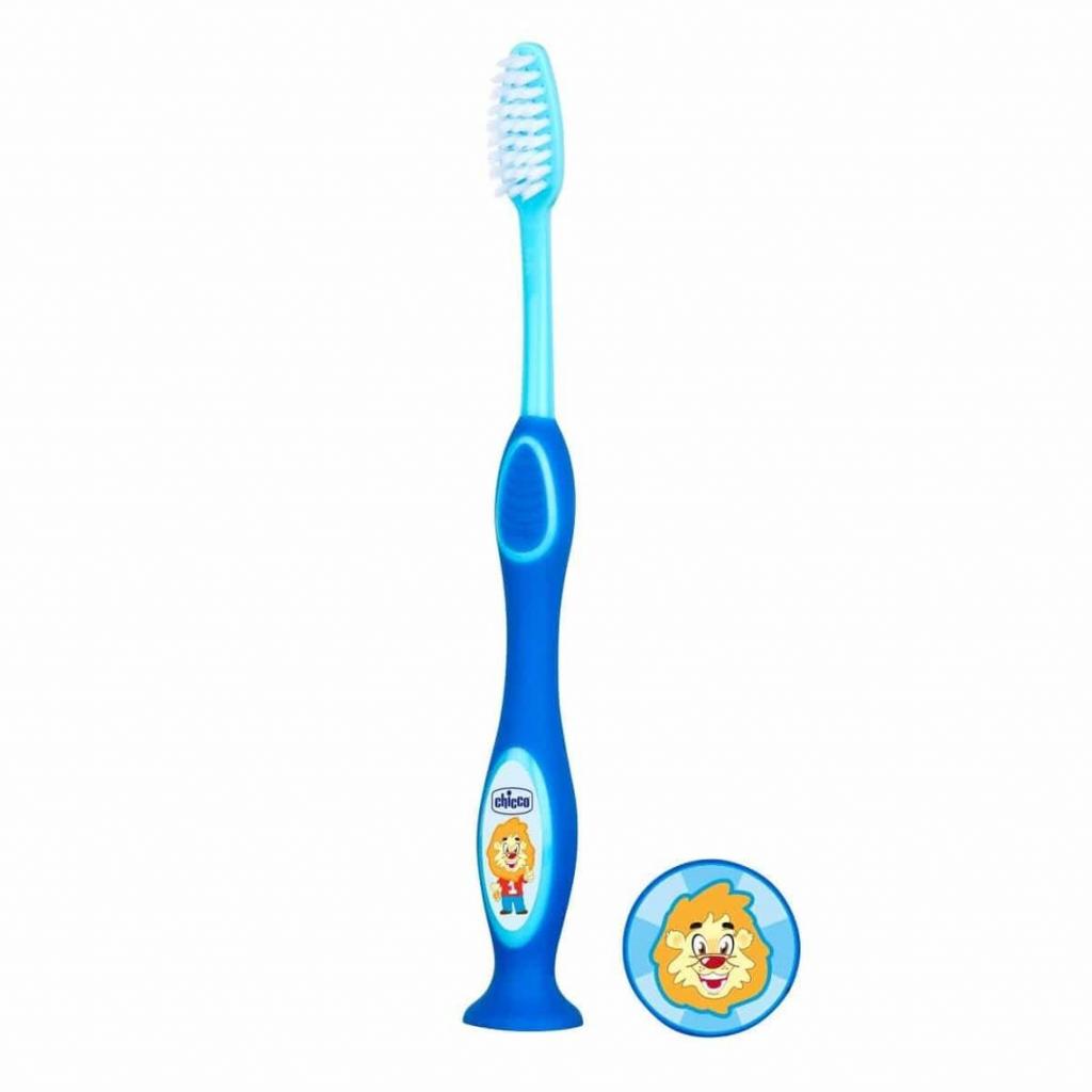 Дитяча зубна щітка Chicco Синя (8058664075218) (09079.20.10) - зображення 1