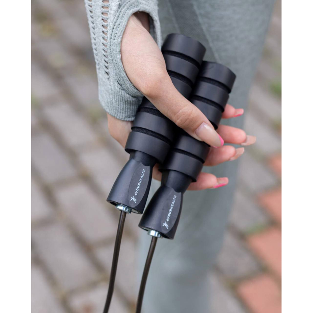 Скакалка 4yourhealth Premium Jump Rope 2488 швидкісна 2.5м Чорна (4YH_2488_Black) - зображення 9