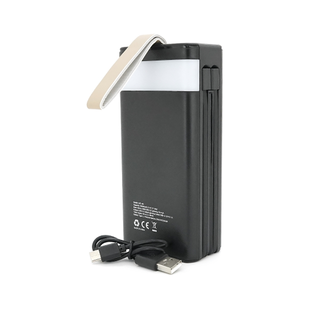 Батарея універсальна Linkage 30000mAh, Solar, 22.5W, cables Туре-С+Lighting, Black (LKP-46) - зображення 4