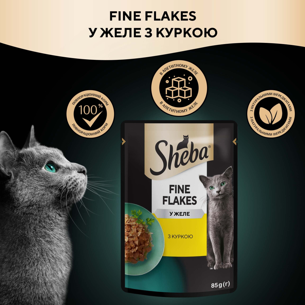 Вологий корм для кішок Sheba cij POU з куркою в желе 85 г (4770608257224) - зображення 6