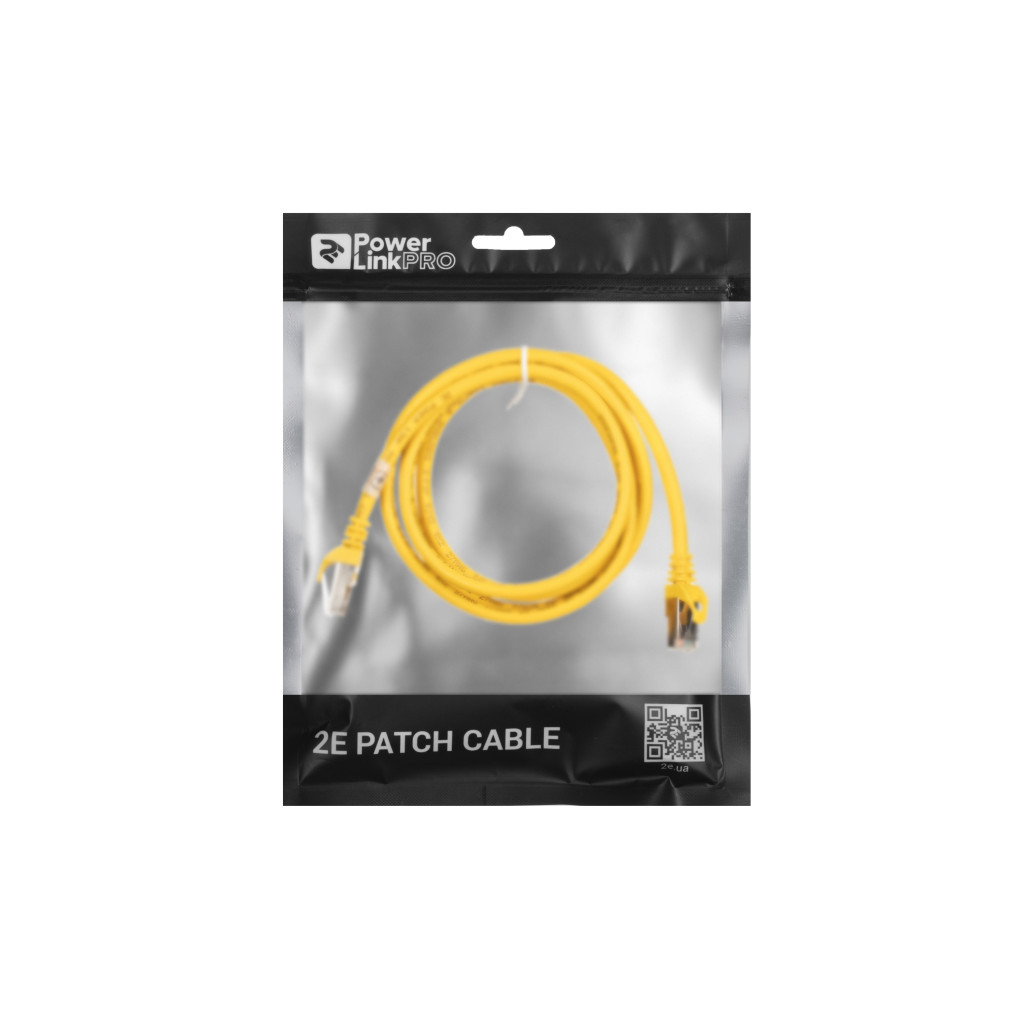 Патч-корд 1.50м S/FTP Cat 6 CU PVC 26AWG 7/0.16 yellow 2E (2E-PC6SFTPCOP-150YLW) - зображення 3