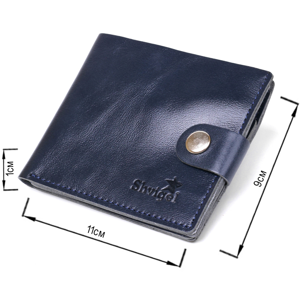 Портмоне Shvigel Шкіряне Синє (16444) - зображення 3