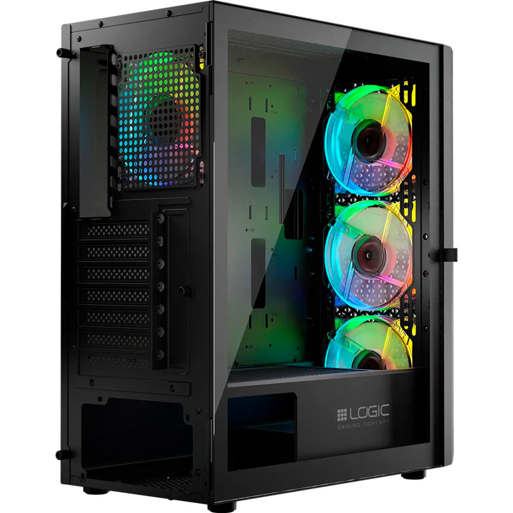 Корпус Logic concept ARAMIS MESH+GLASS ARGB fans 4x120mm BLACK (AT-ARAMIS-10-0000000-0002) - зображення 8