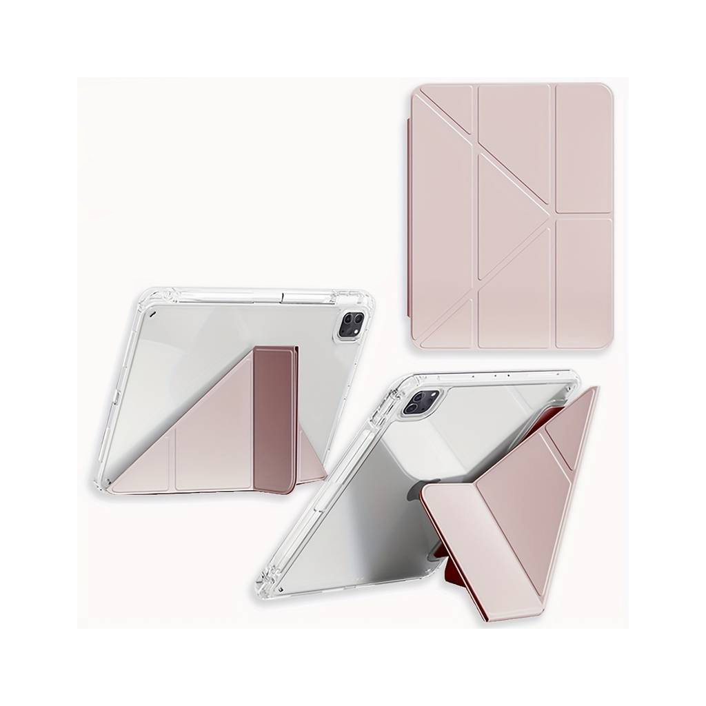 Чохол до планшета BeCover Ultra Slim Origami Transparent Apple iPad Pro 11" M4 2024 Pink (711691) - зображення 3